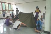 군영 텐트 치기