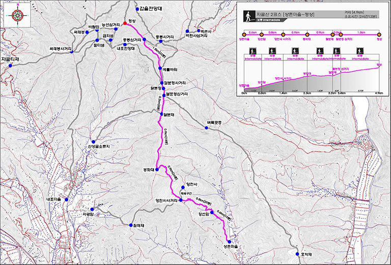 자굴산 등산로 2코스안내 이미지입니다.