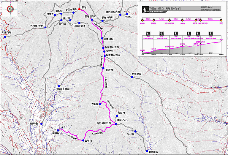 자굴산 등산로 3코스안내 이미지입니다.