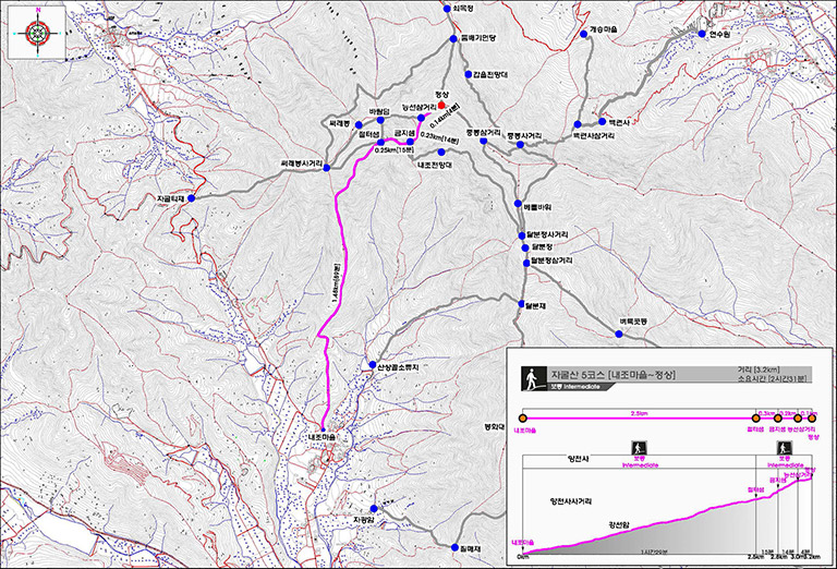 자굴산 등산로 5코스안내 이미지입니다.