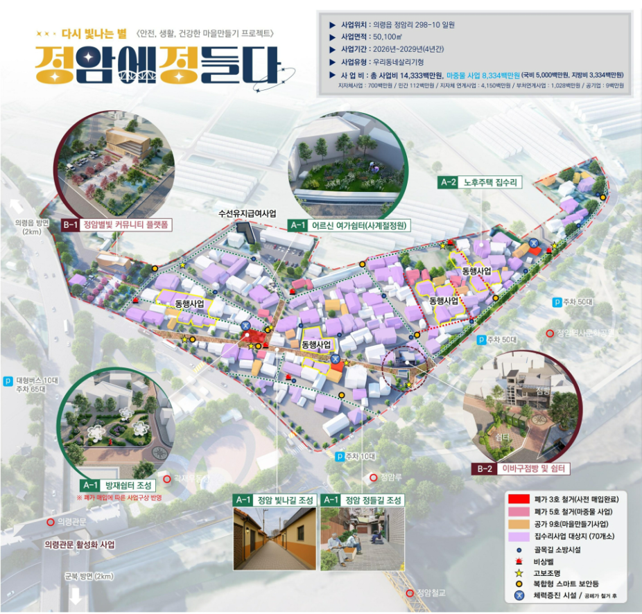 의령 정암지구, 국토부 ‘우리동네살리기’ 도시재생 공모사업 선정