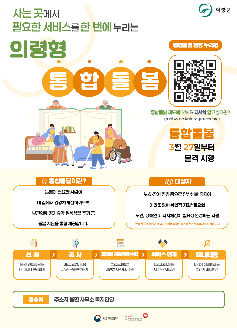 의령군, 의료·요양 통합돌봄사업 27일 시행