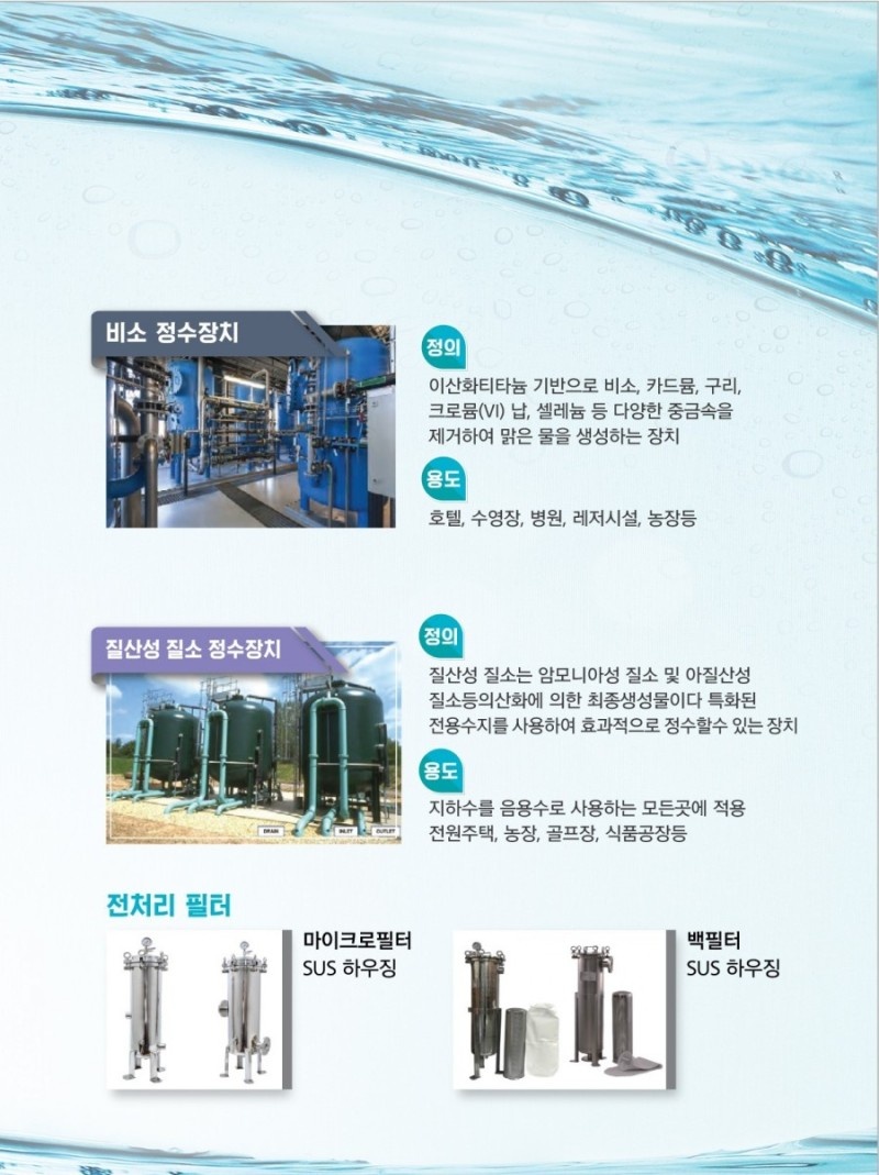 안녕하세요. 지하수 석회 제거 및 수처리 전문 업체 엘림입니다. 석회제거, 지하수 정수, 질산성질소, 대장균, 일반세균, 탁도 등등 연수기, 역삼투압 설비, 자외선 살균 소독기, 자화육각수기 전원주택용, 시골주택, 공장, 모텔, 사우나 등등 지하수 정수에 관한 궁금하신 부분이 있으시면 언제든지 전화주시면 친절히 상담해 드립니다. 상담 전화 0502-500-5556 ※네이버에 엘림육각수를 검색해보세요※네이버 블로그https://m.blog.naver.com/peteryun7  #지하수석회제거#질산성질소#비소제거#황산이온#철.망간제거#석회제거#연수기설치#역삼투압설치#백필터 설치#모래나 뻘이 나오는 지하수#자화수기#육각수#정수기#알칼리수 -상세내용은 본문을 참조하세요